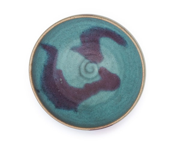 金鈞窯天藍釉紫斑蓮子碗